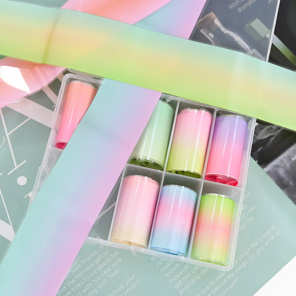 10 рулонов/набор фольга для ногтей