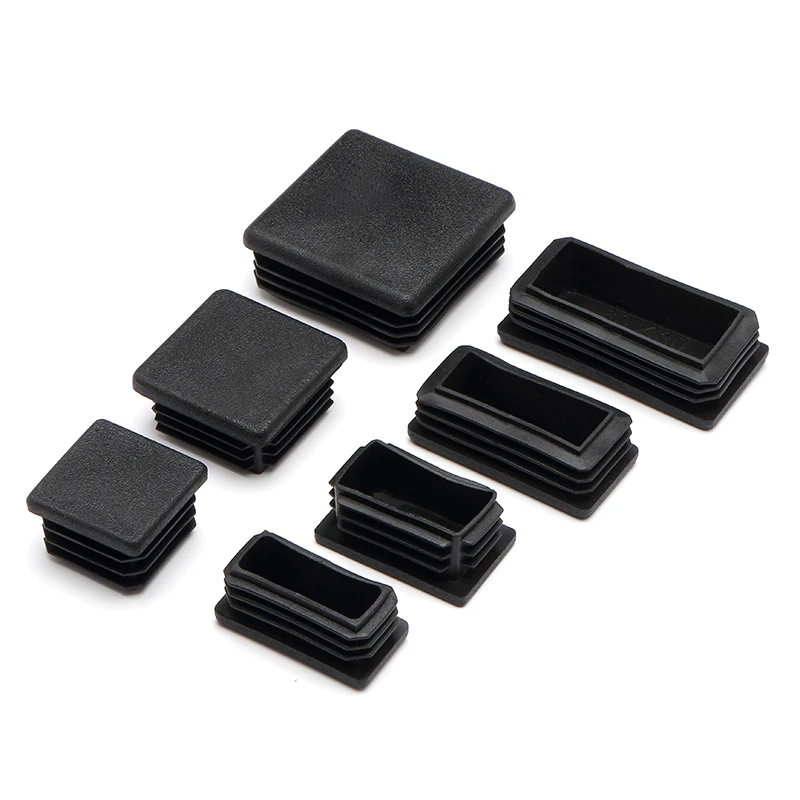 

Square Oblong Plastic Pipe Plug End Cap Dust Black Door Mat For Protection Sealing Table and Chair Legs Stopple Protective Cover