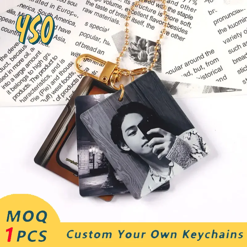 

Лидер продаж, брелок для ключей YSO с фото Kpop, печатные брелки с Bt, пластиковые пустые прозрачные фигуры, акриловые брелки