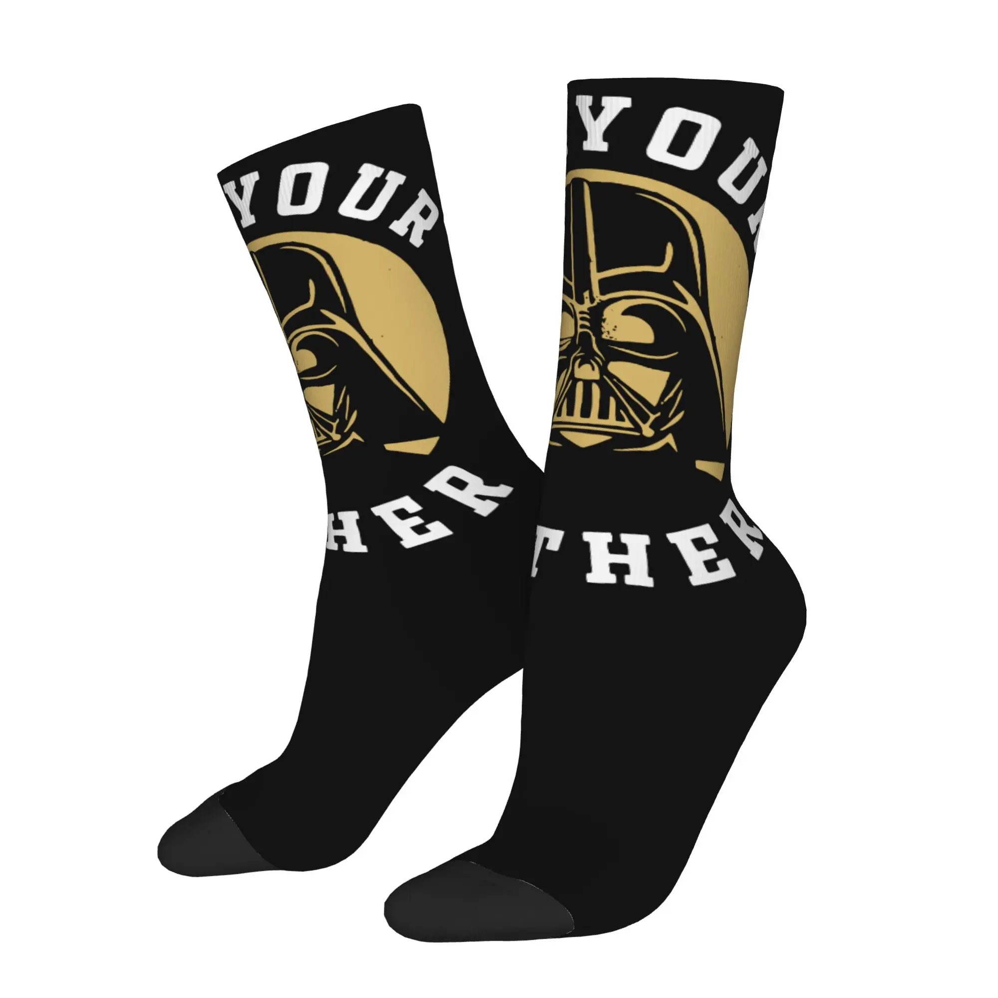 Фото Баскетбольные носки Crazy Design W-Warss I Am Your Father Game S-Stars из полиэстера, средней длины, унисекс, нескользящие №1
