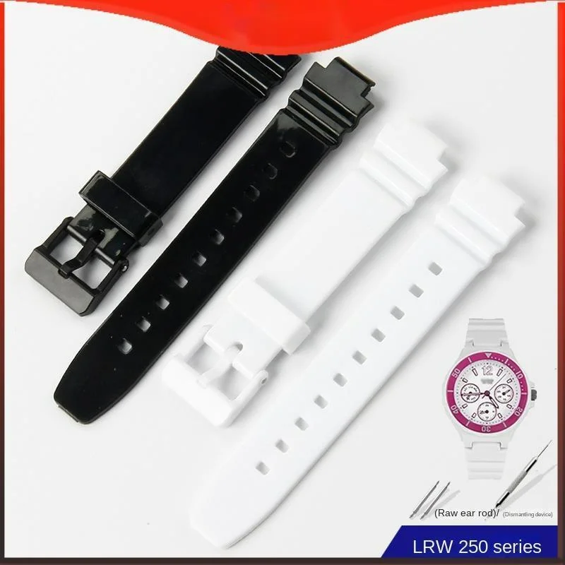 

Резиновый ремешок для часов 12 мм, белый ремешок для часов Casio, ремешок для часов Casio LRW-250H LRW250H с выпуклым отверстием