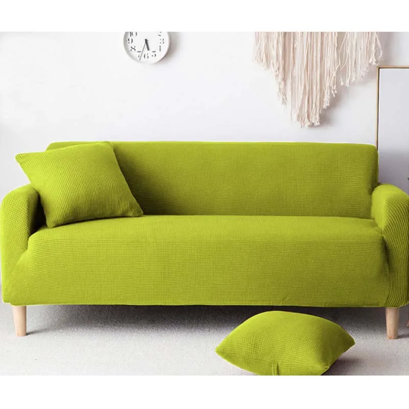 

solid Sofa Cover Couch Cover Spandex Elastic Sofa em9 Slipcover Protector with Skirt 4 Seater colourKJD89-23-80