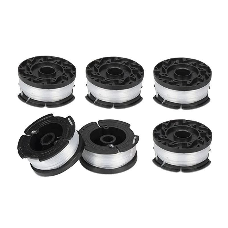 6 Pack Trimmer Replacement Spool For BLACK+DECKER AF-100-3ZP 30Ft 0.065 Inch Trimmer Line