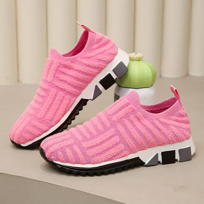 Green Summer New Women Shoes Plus Size 35-45 Flat Running Sneakers Casual Shoes Breathable Slip on Designer Ladies Loafers Shoes
