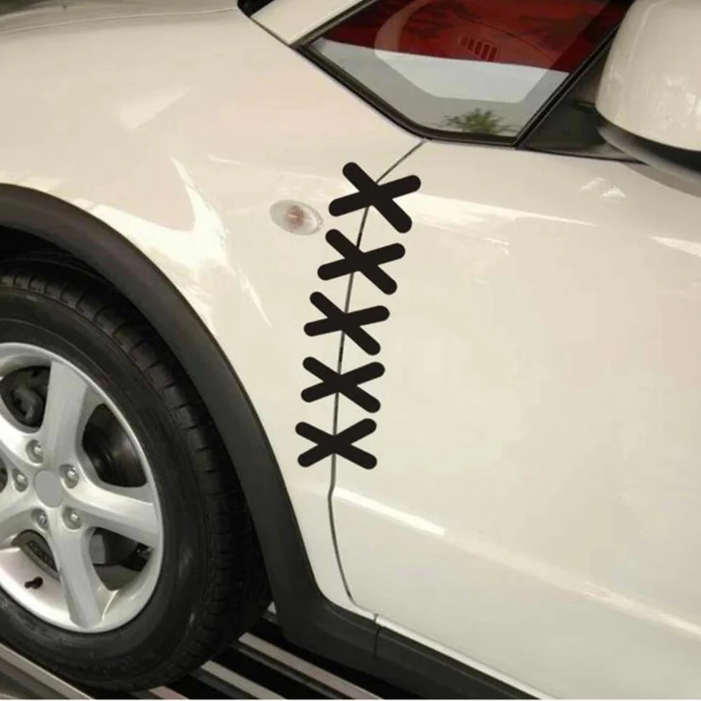 

Смешная наклейка X-образной формы 6 шт., наклейка на автомобиль, Джип, грузовик, автомобиль, бампер, капот, виниловый Декор