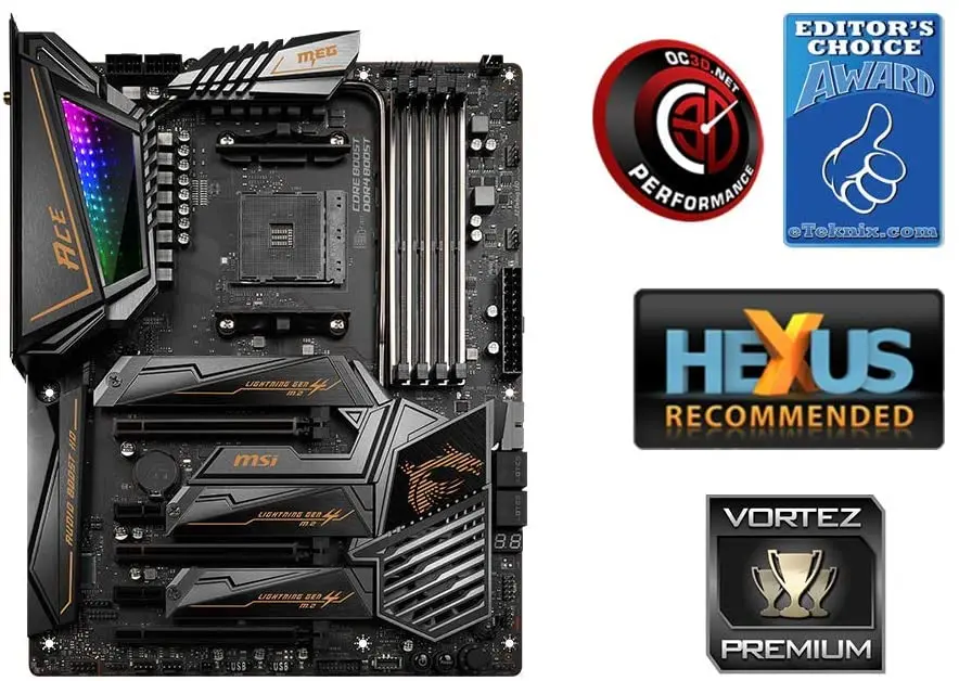 MSI MPG X570 GAMING EDGE WIFI Материнская плата по стандарту ATX AM4 DDR4 LAN и 802.11AC USB 3 2 Gen2 Type-C M.2 RGB HDMI