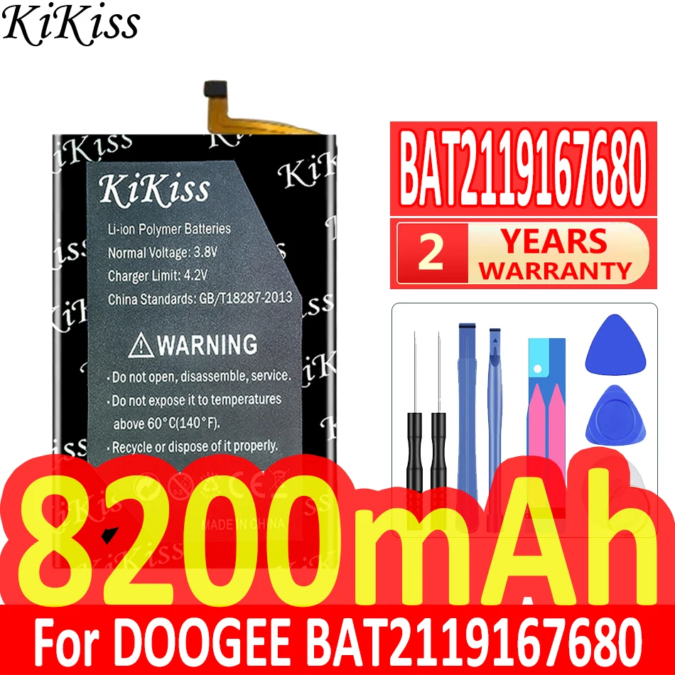 

Мощный аккумулятор KiKiss 8200 мАч для DOOGEE BAT2119167680 Bateria