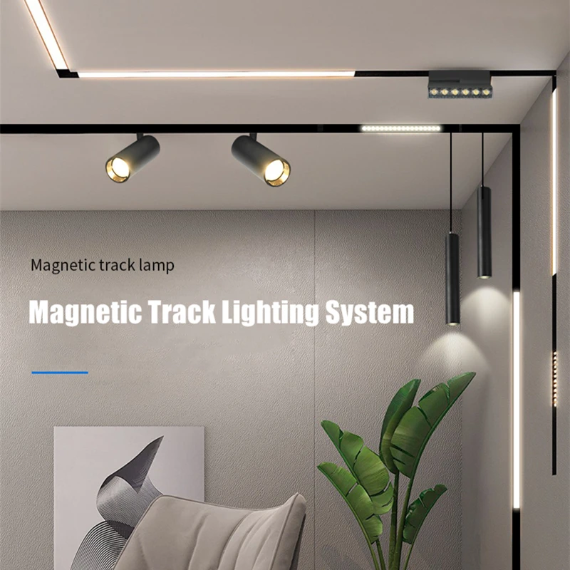 Новинка светодиодный светодиодные магнитные трековые светильники 48 В