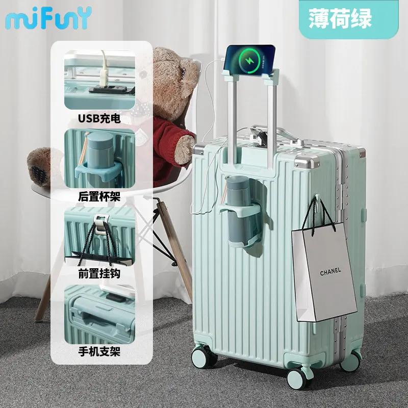 

Trolley MIFUNY Rolling Luggage Large Capacity Case USB Charging Suitcase Carry on Luggage with Wheels Boarding S12250-S12256 Dn