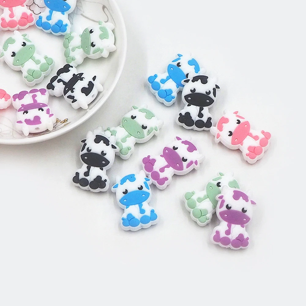 

50 шт., силиконовые бусины-шармы для пустышек