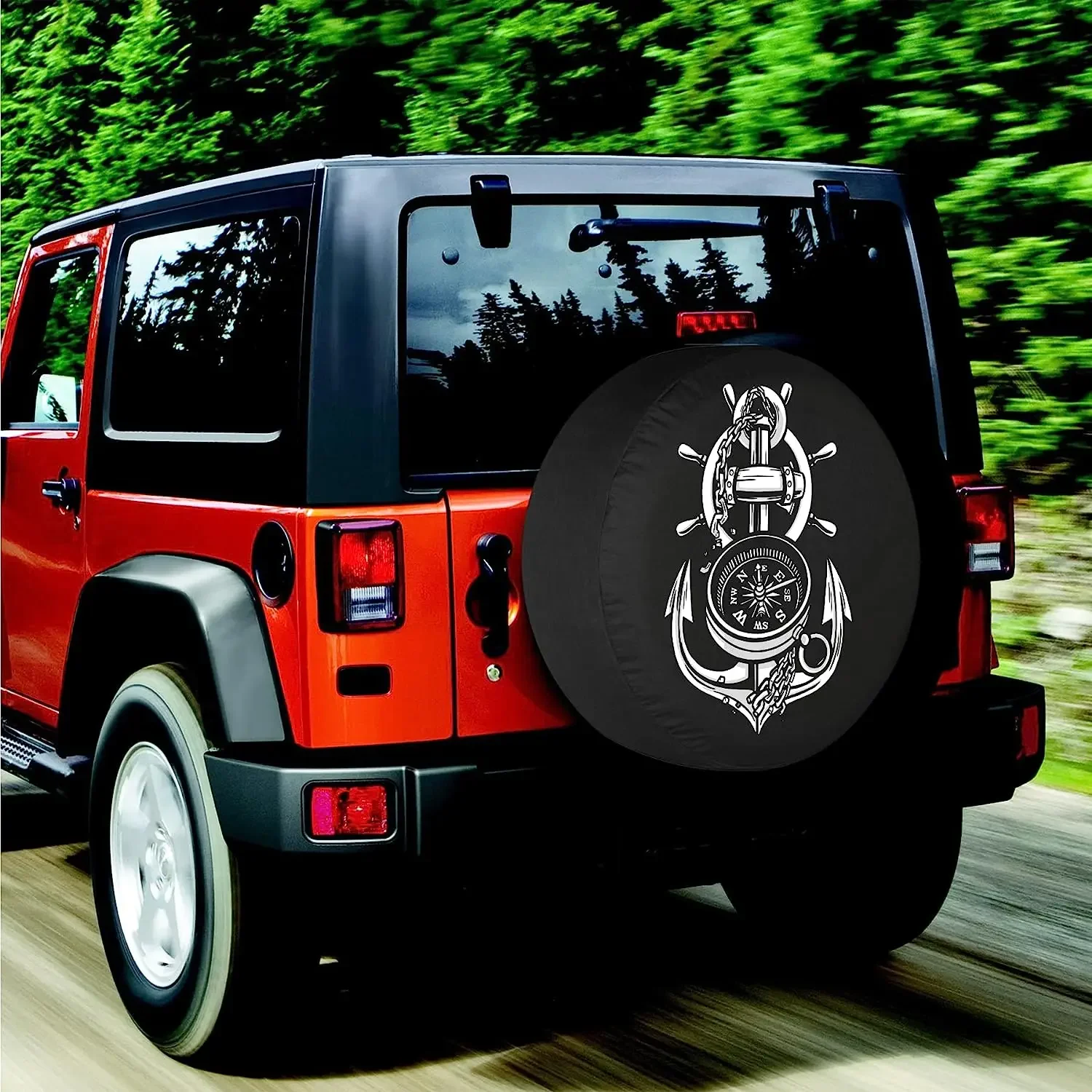 Прохладный якорь и компас чехол для запасного колеса защита колес