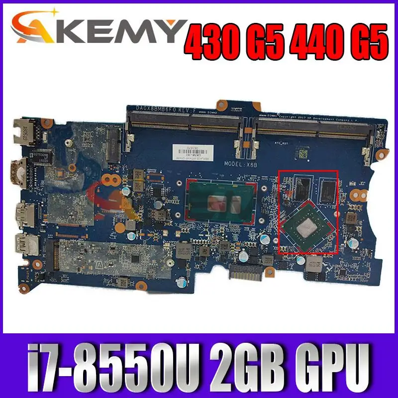 

Материнская плата для ноутбука HP ProBook 430 G5 440 G5 i7-8550U CPU 2 Гб GPU DA0X8BMB6G0 X8B DDR4