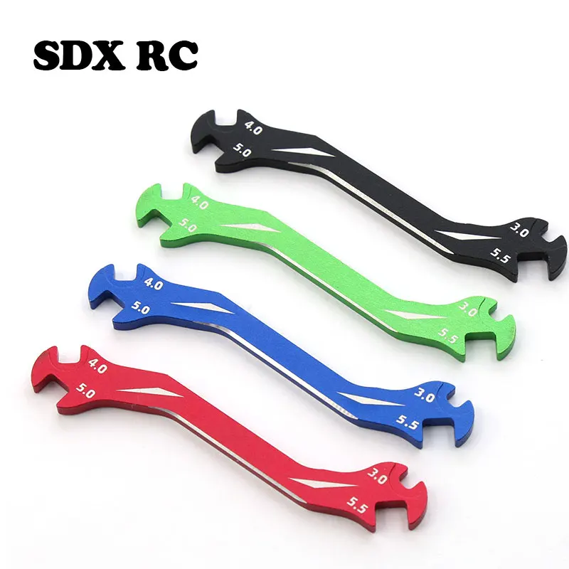 

TT02 3/4/5/5.5mm Aluminum Alloy Screw Wrench Repair Tool For RC Car TRX-4 SCX10 D90 90046 Arrma Yikong Wltoys HSP Tamiya