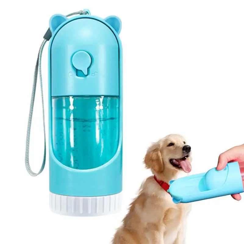 Выдвижная бутылка для воды для собак, выдвижная герметичная емкость 220 мл для собак и кошек с фильтром из активированного угля
