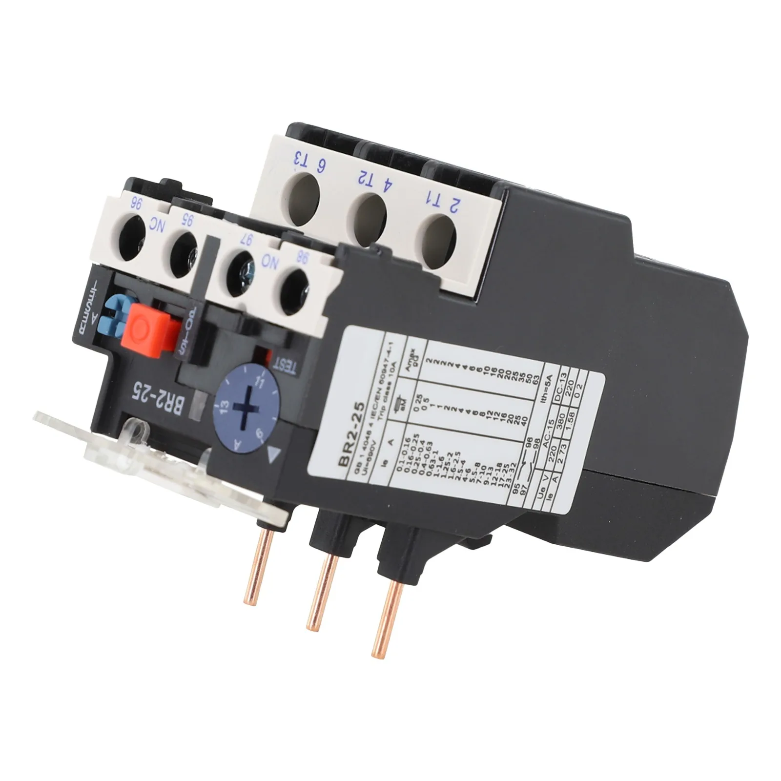 Реле теплового двигателя перегрузки 0 1-25 А 3-фазный разъем переменного тока 50 Гц/60