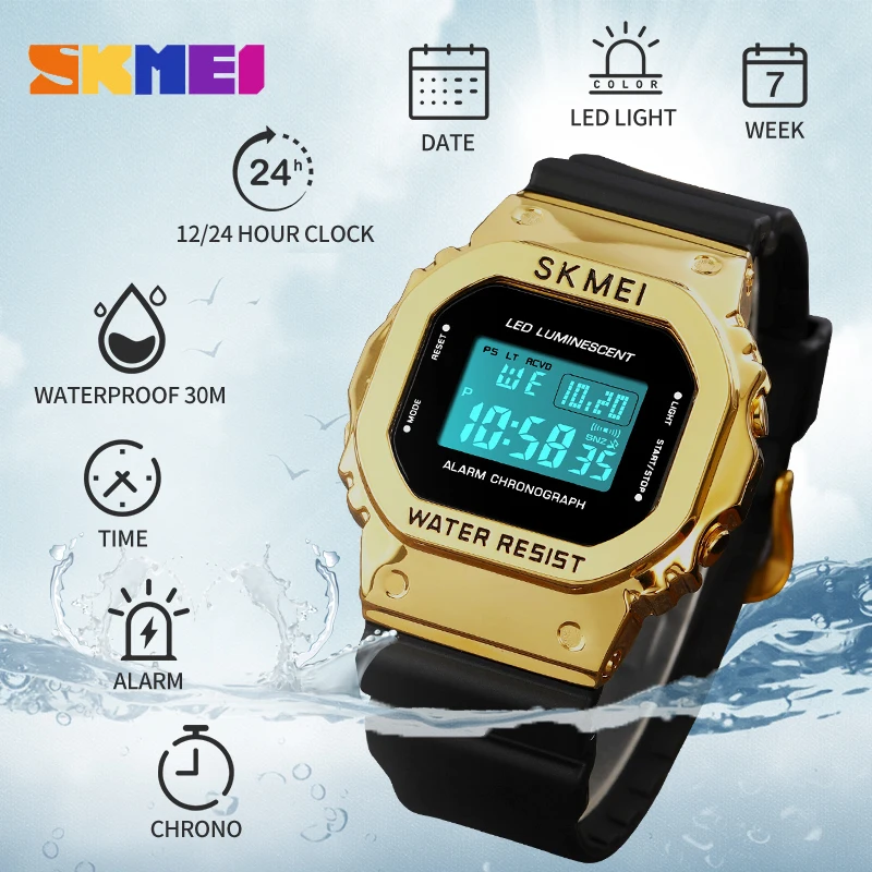 

Часы SKMEI G Sytle мужские спортивные, брендовые водонепроницаемые светодиодсветодиодный электронные наручные с хронографом