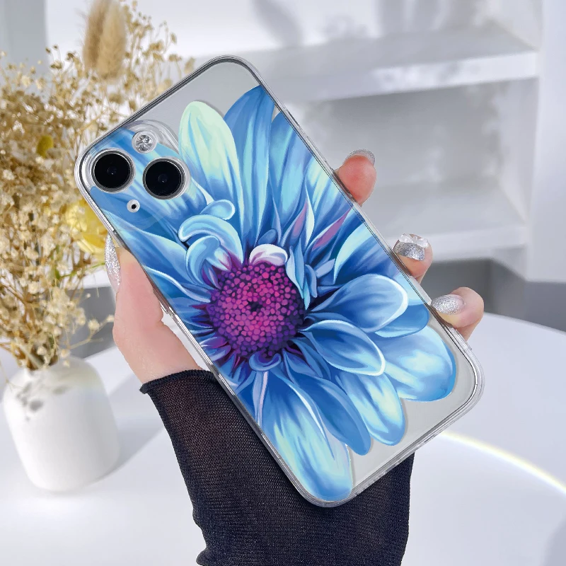 

Floral Pattern Phone Case,For IPhone14 11 13 12 Pro Max X Xs Xr 7 8 Plus Se Mini Cases, Invisible Fall Prevention Cover,Coque 14