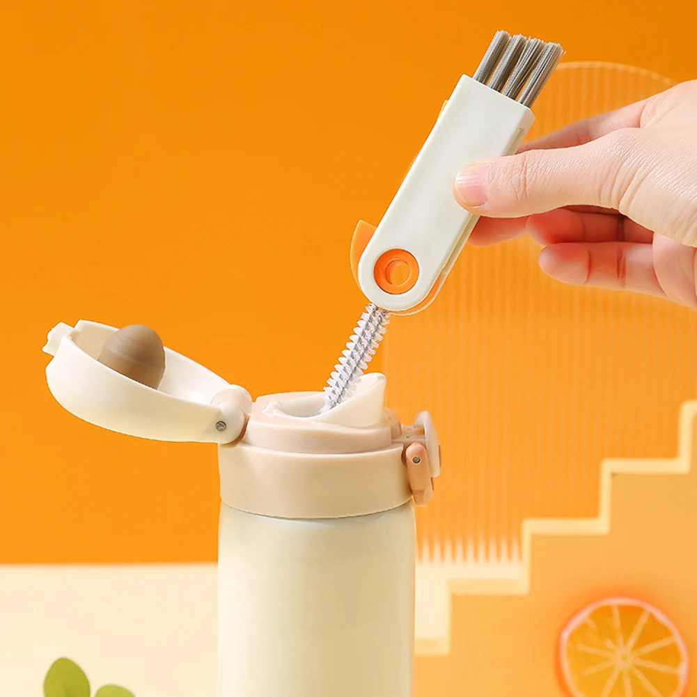 

Three-in-one Cup Cover Cleaning Brush Household Kitchen Multifunctional Folding Mini All-around Creative Cleaning Brush Tool