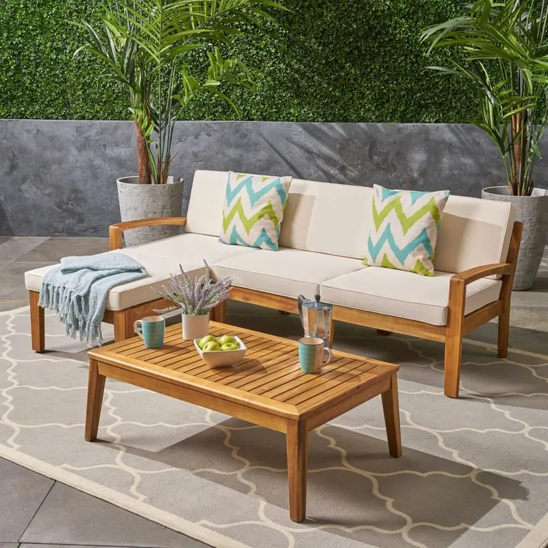 

Pieces Brown and Beige Outdoor Patio Conversation Set with Cushions 39.5 Table Kawaii desk Mesa escritorio de estudio Mesas pleg