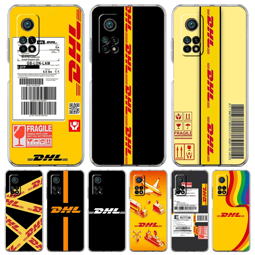 DHL Express чехол для телефона Xiaomi Mi Poco F3 X3 X4 GT NFC M3 M4 11 Ultra 12 11X 11i Pro Lite 5G, мягкий прозрачный чехол, чехол, сумка