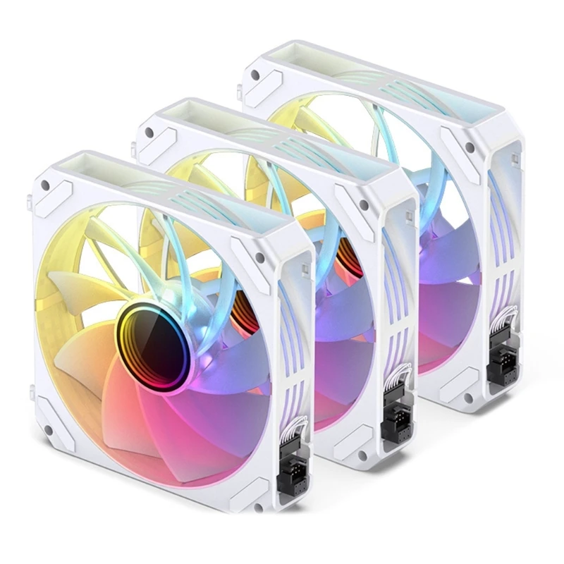 

ZG120 3 IN 1 Computer Fan ARGB Fan 120mm ARGB Cooler Fan Durable Gaming PC Cooling Fan Silent Cooling