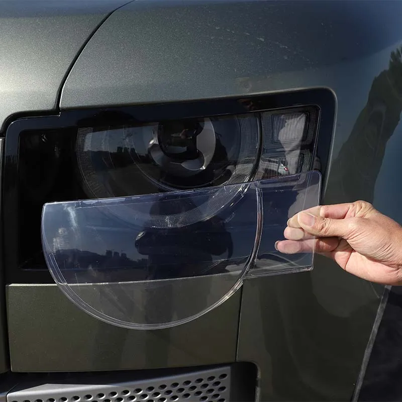 

For Land Rover Defender 90 110 2020 -2022 Abs Car Headlight Headlamp Plastic Clear Shell Lamp Cover Car Exterior Accessories