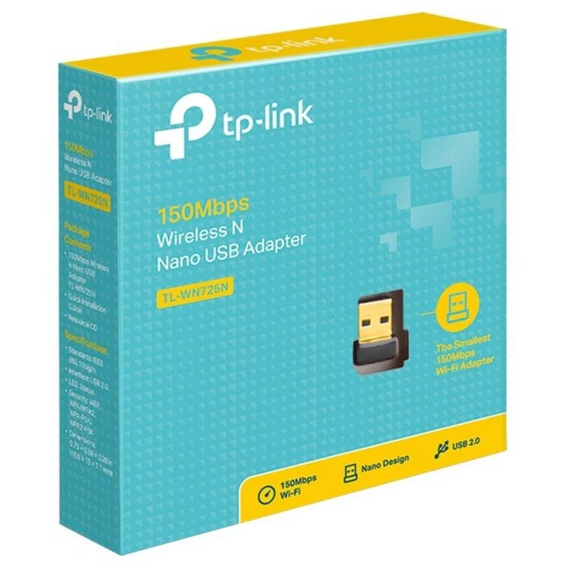 Беспроводной адаптер TP-LINK TL-WN725N (802.11n 150 Мбит/с USB NANO WEP WPA WPA2 802.1x) (TL-WN725N) |