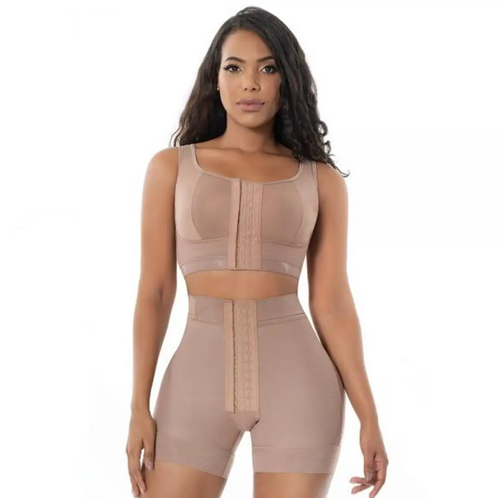 Fajas Colombian Girdle Waist Trainer Double Compression BBL Shorts Tummy Control Sheath Slimming Flat Stomach Modeling Belt