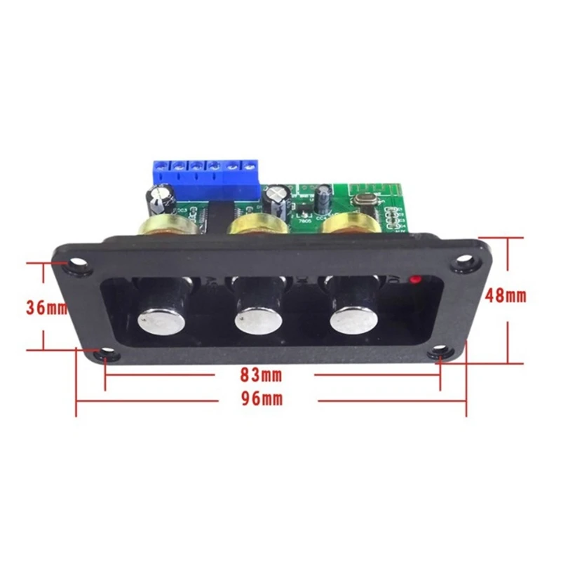 Фото 2X Bluetooth 5,0 усилитель мощности аудиоплата 30 Вт моно-сценическая Плата усилителя мощности, декодер U-диска, регулировка высоких басов №4