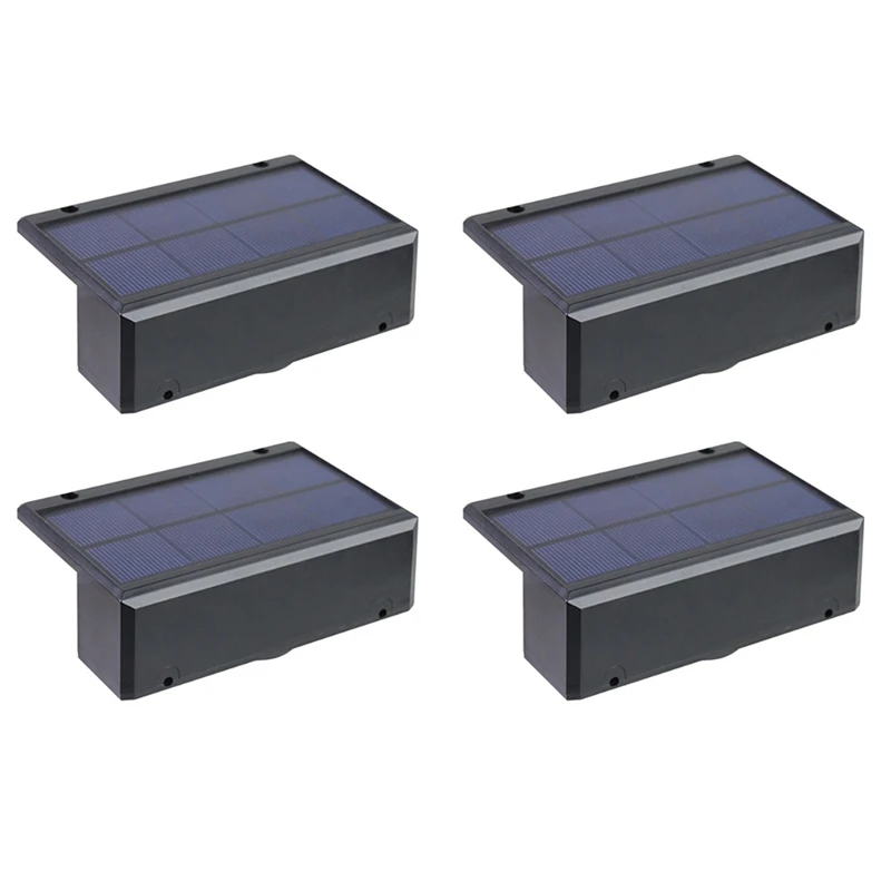 

4Pcs Solar Wall Light Sunlight Garden Fence Lamp LED Waterproof Solar Stair Light Up and Down Courtyard Street Wall Lamp