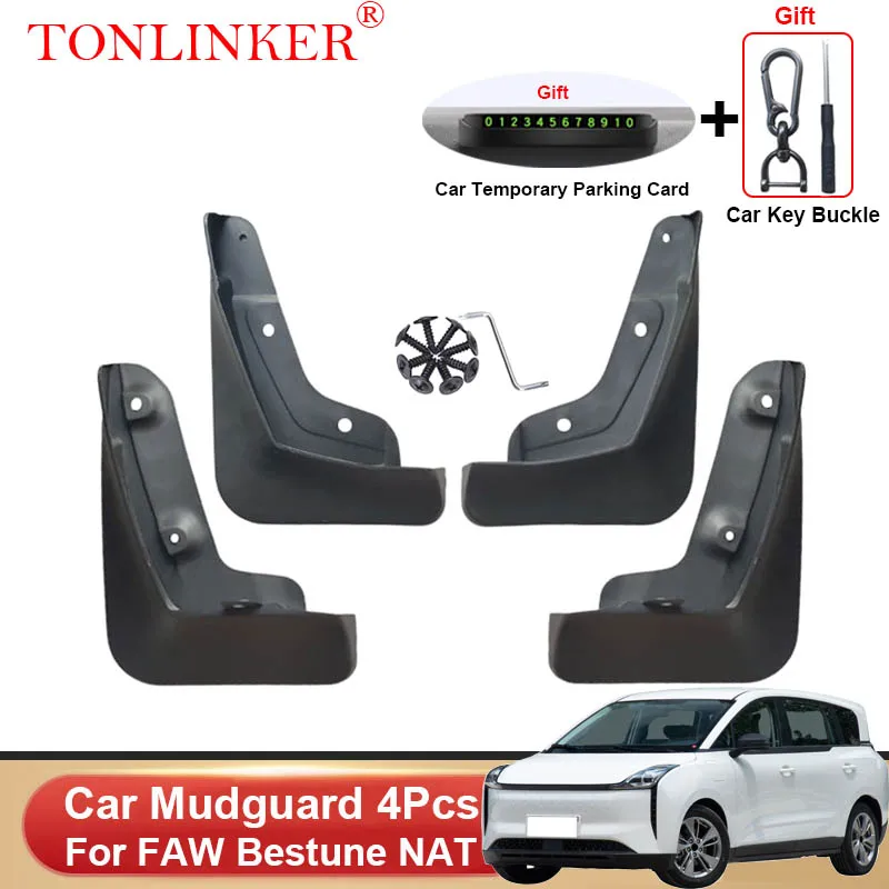 

TONLINKER Автомобильные Брызговики для FAW Bestune NAT 2022 2023-грязные Брызговики, передние и задние брызговики