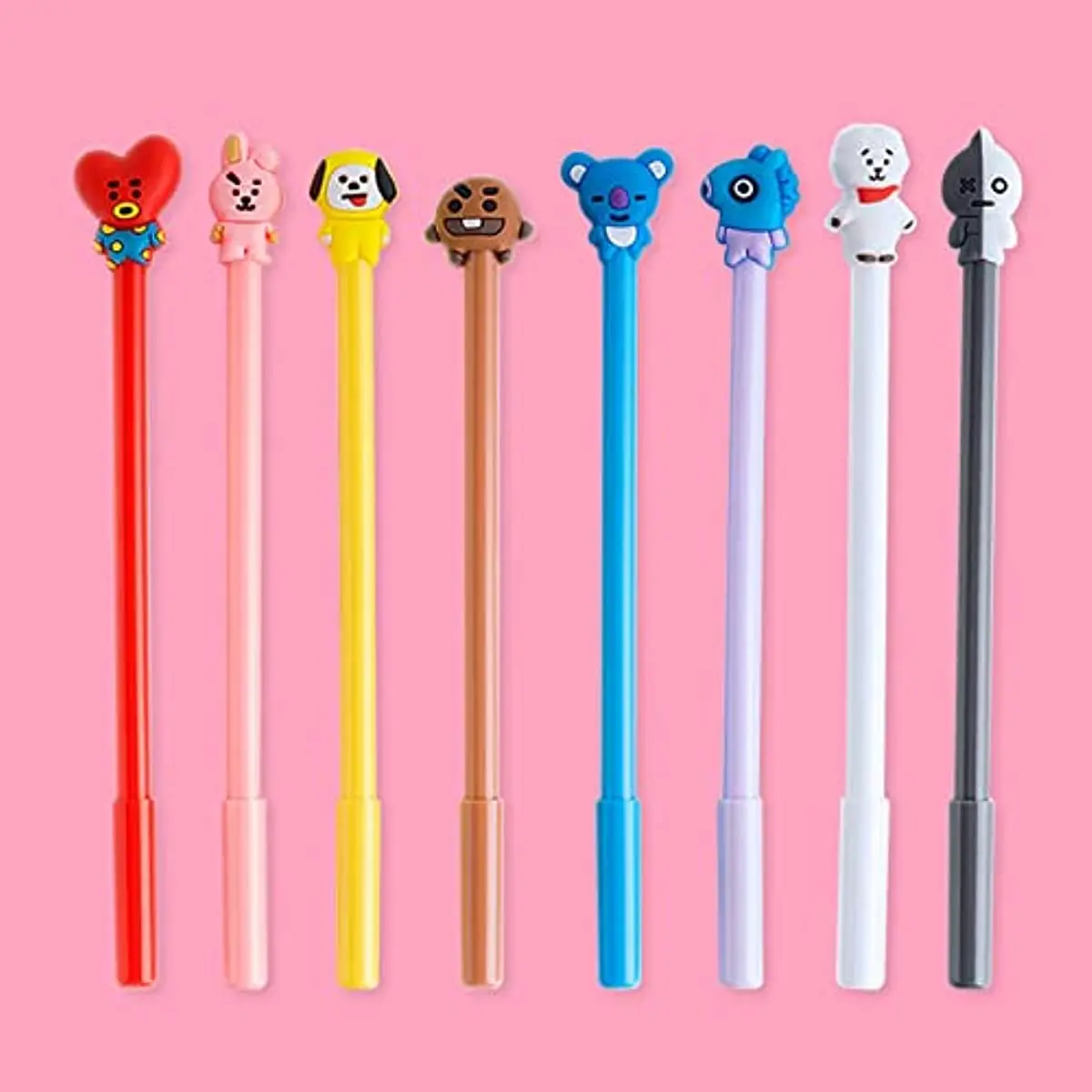 24 Pcs Cartoon Animal Pens, Cute Cartoon Gel Ink Pens Boys Girls Suitable for Writing Tools Kawaii School Supplies Stationery