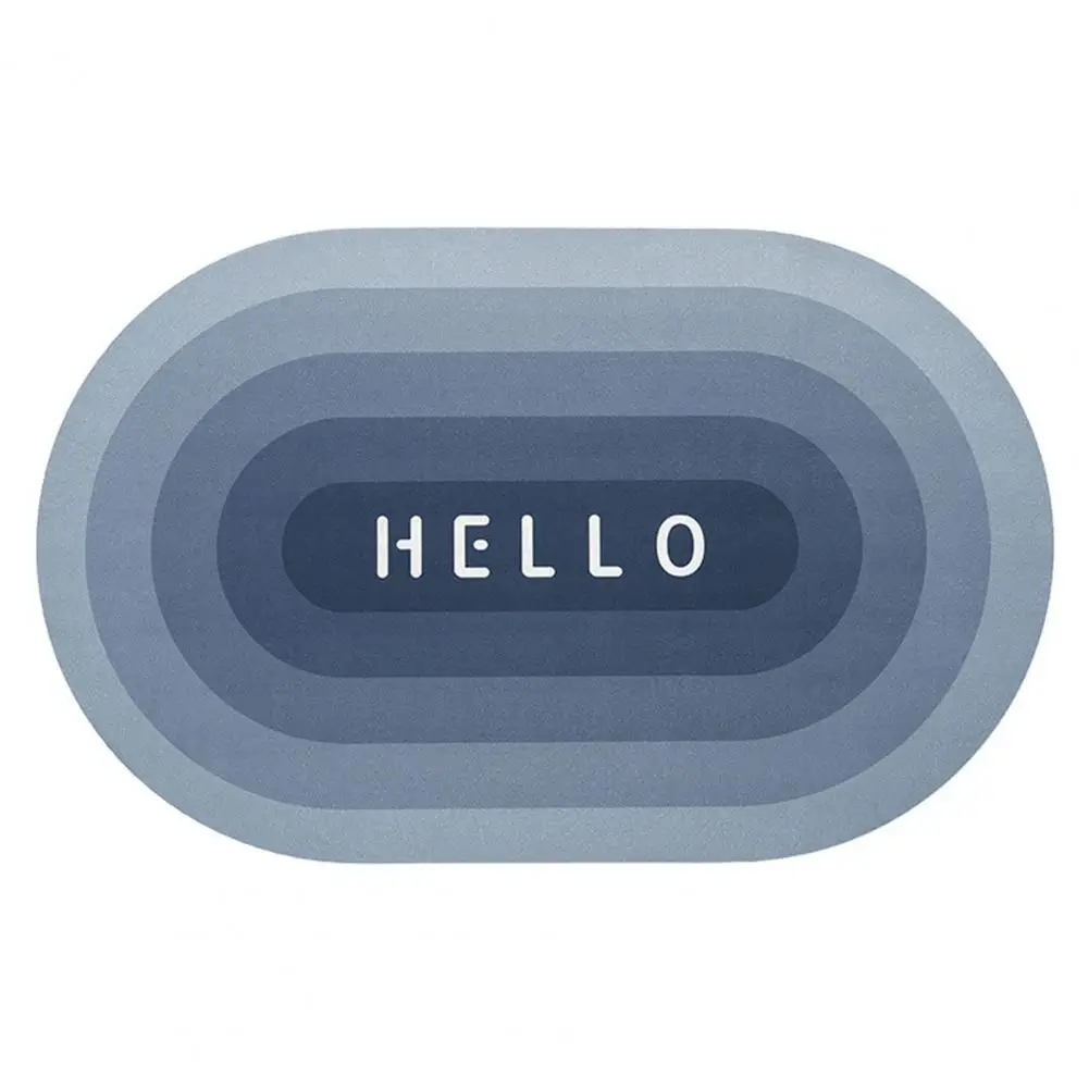 

50x80cm Floor Mat Anti-fade Easy Clean Oval Soft Touching Water Absorbent Bathroom Carpet Dorm Supplies