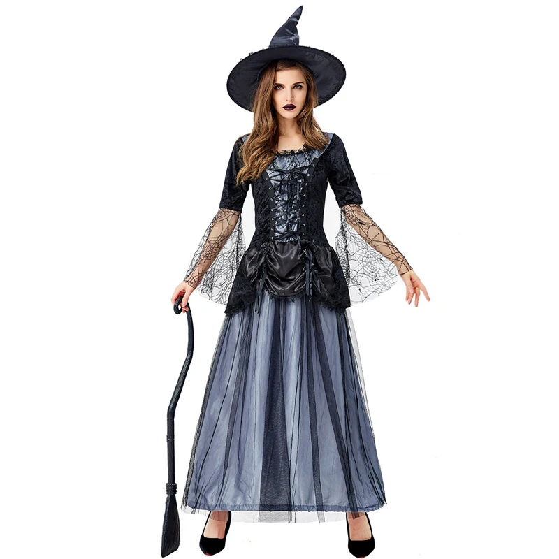 Новинка Женский карнавальный костюм Хэллоуин злого ведьмы многоцветный