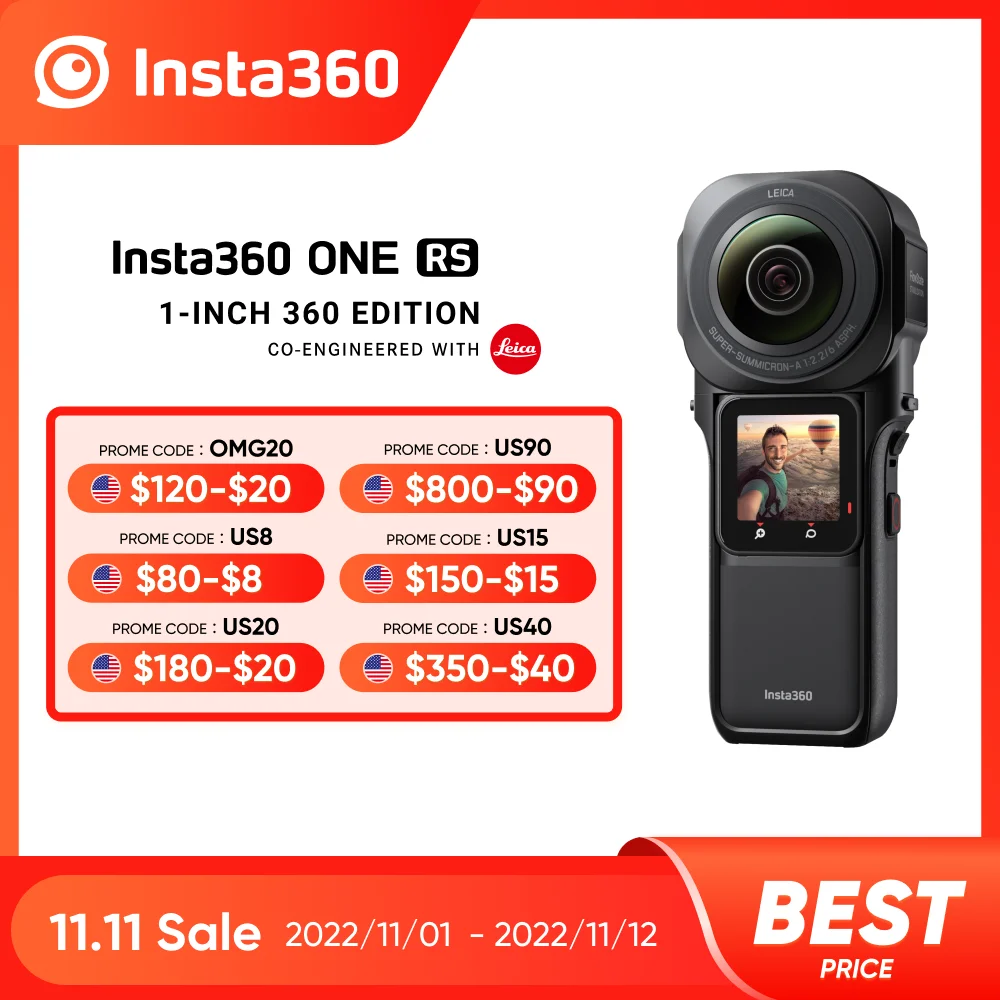 Najtaniej Insta360 ONE RS 1-Cal 360 Edition-kamera 6K 360 Z Podwójnymi Czujnikami 1-Cal, Współprojektowana Z Leica, Zdjęcie 21MP, FlowState Sta Ceny Insta360 ONE RS 1-Cal 360 Edition-kamera 6K 360 Z Podwójnymi Czujnikami 1-Cal, Współprojektowana Z Leica, Zdjęcie 21MP, FlowState Sta