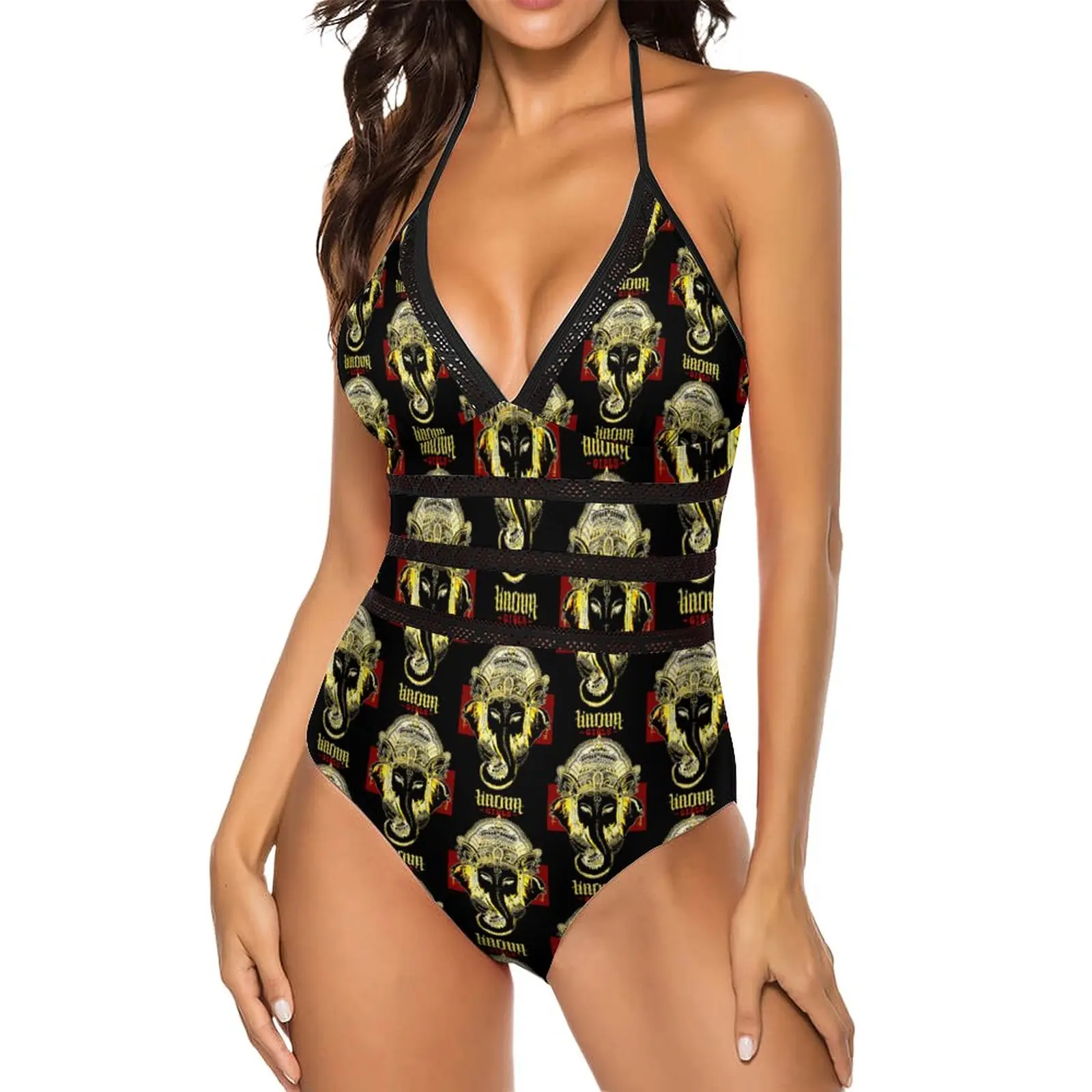 

Sexy Women's Bikinis Indochine Band Pop Rock62307538 One-piece Swimsuit Unique Beachwear High Grade Swimsuit Graphic