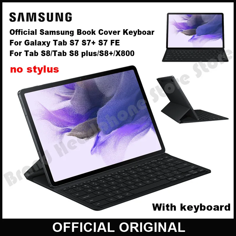 

100% Оригинальный чехол-книжка Samsung с подставкой для клавиатуры для Galaxy Tab S7 plus/S7 + Tab S7/ S7 FE/для Tab S8/Tab S8 plus/S8 +