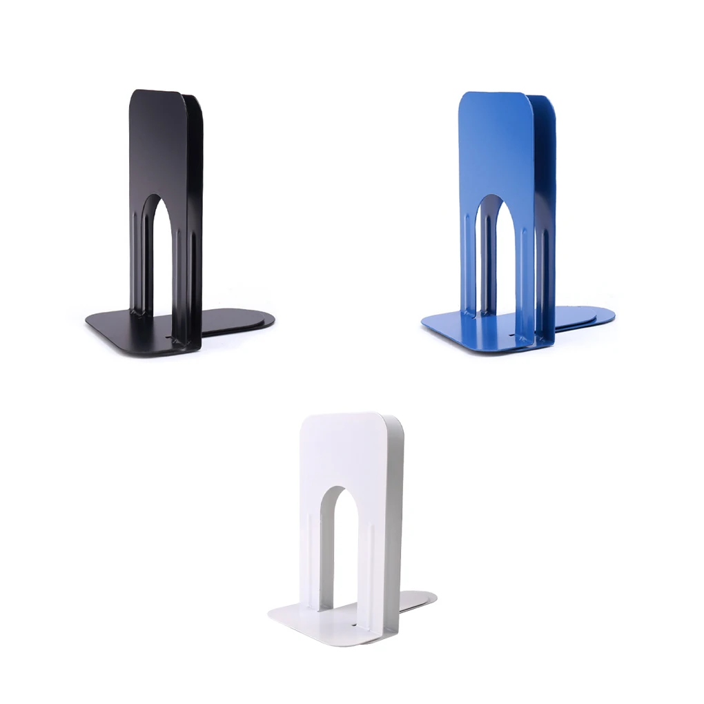 

2pack lot Anti Slide Base Mat Metal Bookends For Secure Hold In Office Or Shelf Book Thickened Metal With Strong