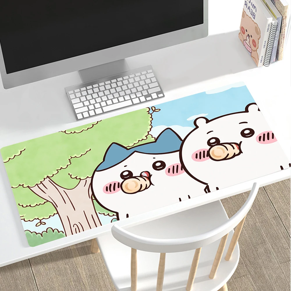 

Cute Desk Mat Chiikawa Large Mouse Pad Gaming Mousepad Anime Pc Gamer Accessories Keyboard Xxl Extended Protector Mice Keyboards
