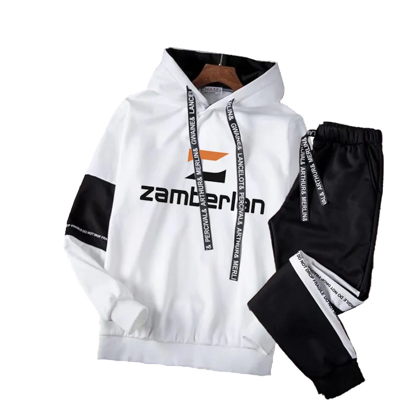 

New Spring and Autumn Men's Leisure Sports Suit Fashionable and Comfortable Outdoor Sports Running Two-piece Set