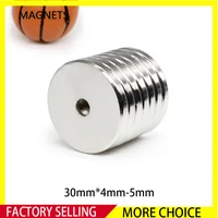 130pcs 30x4 5mm round rare earth neodymium magnet 304mm hole 5mm disc countersunk strong magnet 30mm x 4mm 5mm