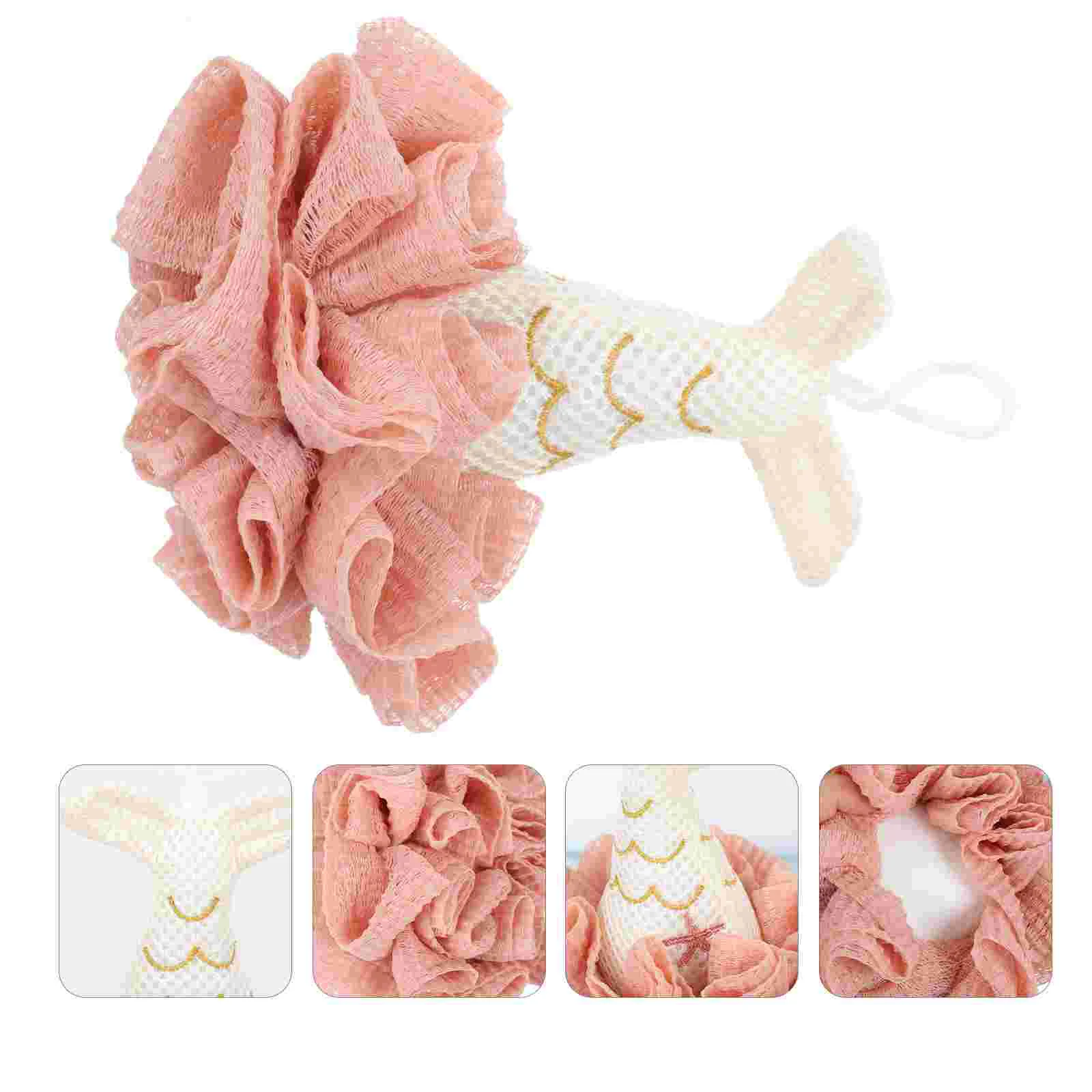 

Shower Sponge Bathmesh Pouf Loofah Body Exfoliating Scrubber Wash Flower Mermaid Backloofahs Puff Animal Sponges Bathing