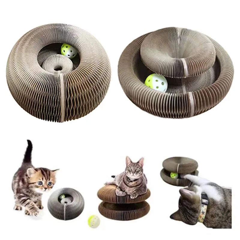 

Cat Scratch Board Magic Cat Scratching Board with Bell Cat Grinding Claw Toys Cat Climbing Grinding Claw Frame Cat Accessories
