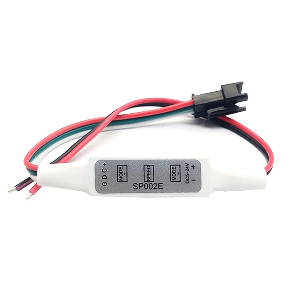 Фото (A65I) SP002E Мини-контроллер RGB LED с 3 кнопками, 5-24В DC, интеллектуальный контроллер для светодиодных лент с эффектом бегущей воды №5