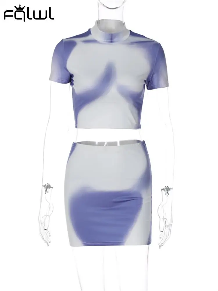 Женский облегающий комплект из двух предметов короткий топ с коротким рукавом и