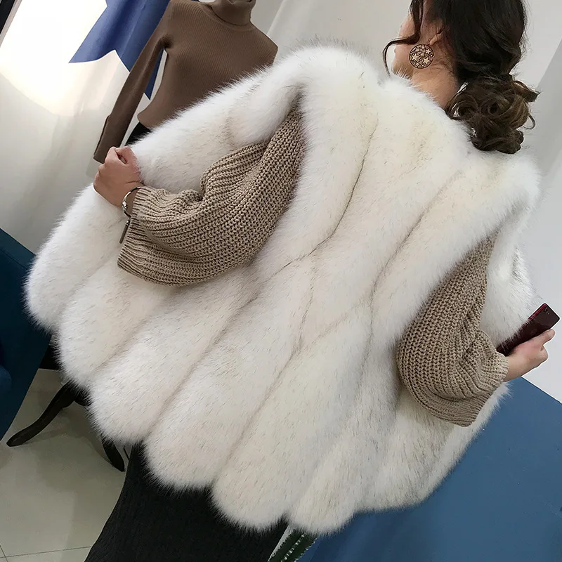 

Fur Vest Women's Medium Length 2022 Autumn and Winter Korean Version New Fashion Slim Slim Imitation Fox Hair Waistcoat
