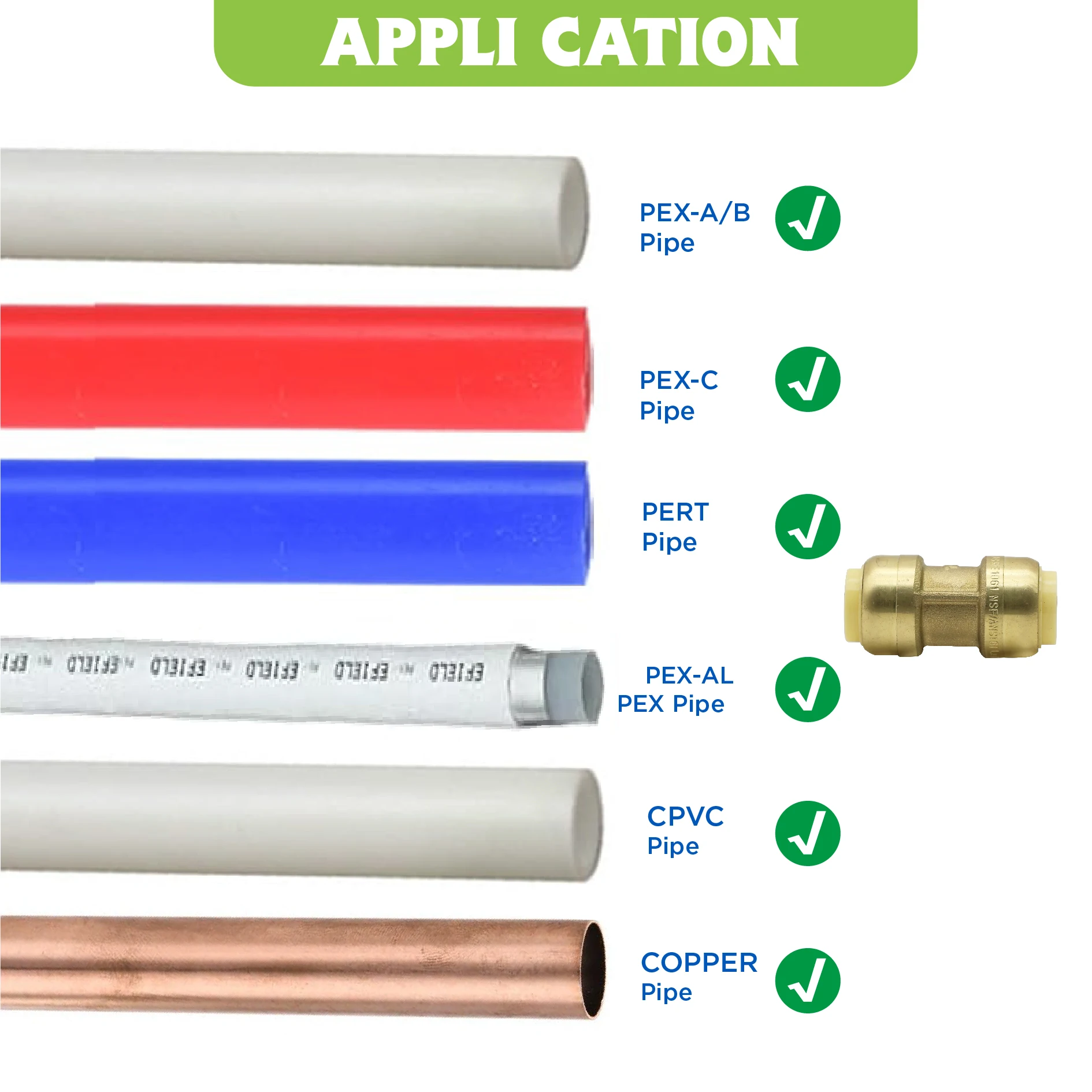 KING SMART 1/2&quot Push Fit * Женский NPT Drop Ear Ebow 5 шт./корпус 80508