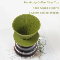folding silicone coffee filter cup for outdoor hand drip coffee filter paper holder portable coffer maker tea dripper kitchen