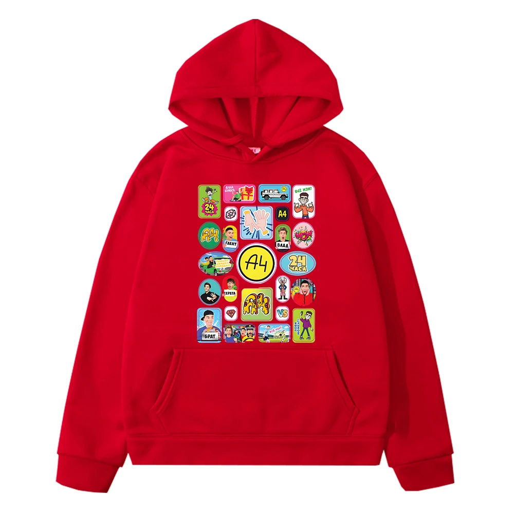 Толстовка А4 с капюшоном для мальчиков и девочек y2k