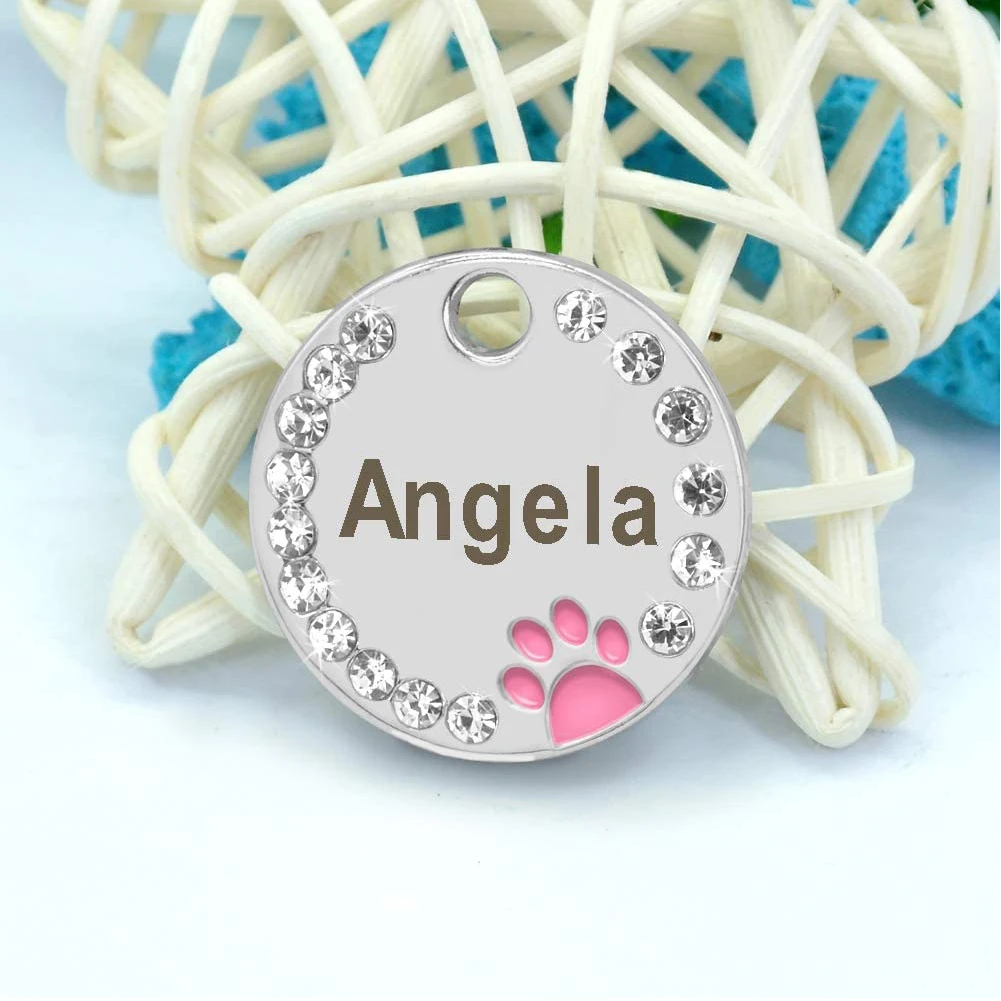 Персонализированная гравировка Pet Cat Name Custom Dog Identity Tag Ошейник След Flash Подвеска